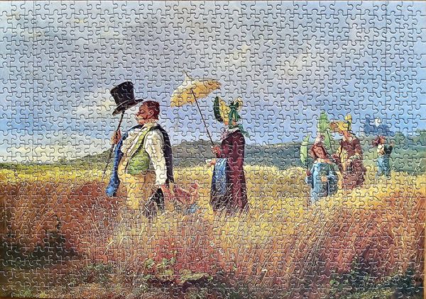Image of the puzzle 750, Ravensburger, Family Outing, by Carl Spitzweg, Complete, Picture of the Puzzle Assembled