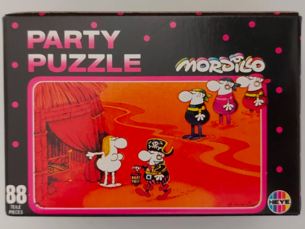 Image of the puzzle 88, Heye, Party Puzzle 459 08068, by Mordillo, Complete, Picture of the Box