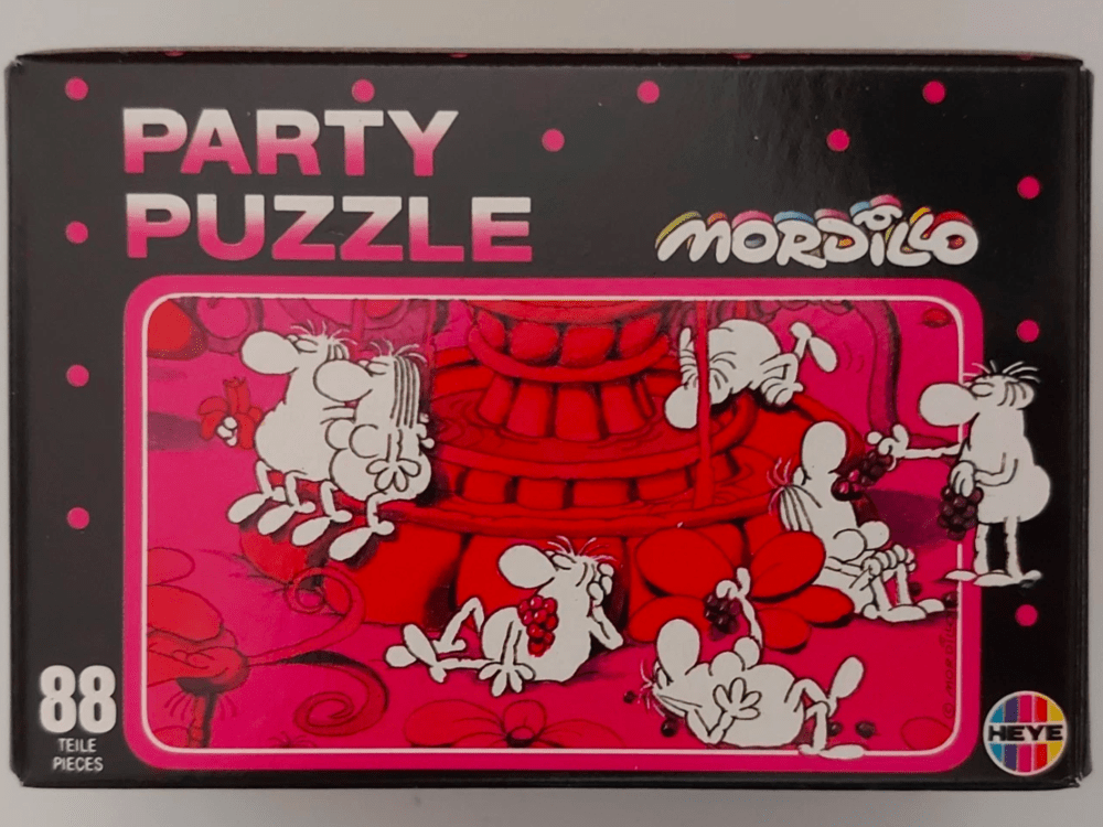 88, Heye, Party Puzzle 459 08071, by Mordillo, Complete, Listed by Puzzkes Image of the puzzle 88, Heye, Party Puzzle 459 08071, by Mordillo, Complete, Picture of the Box
