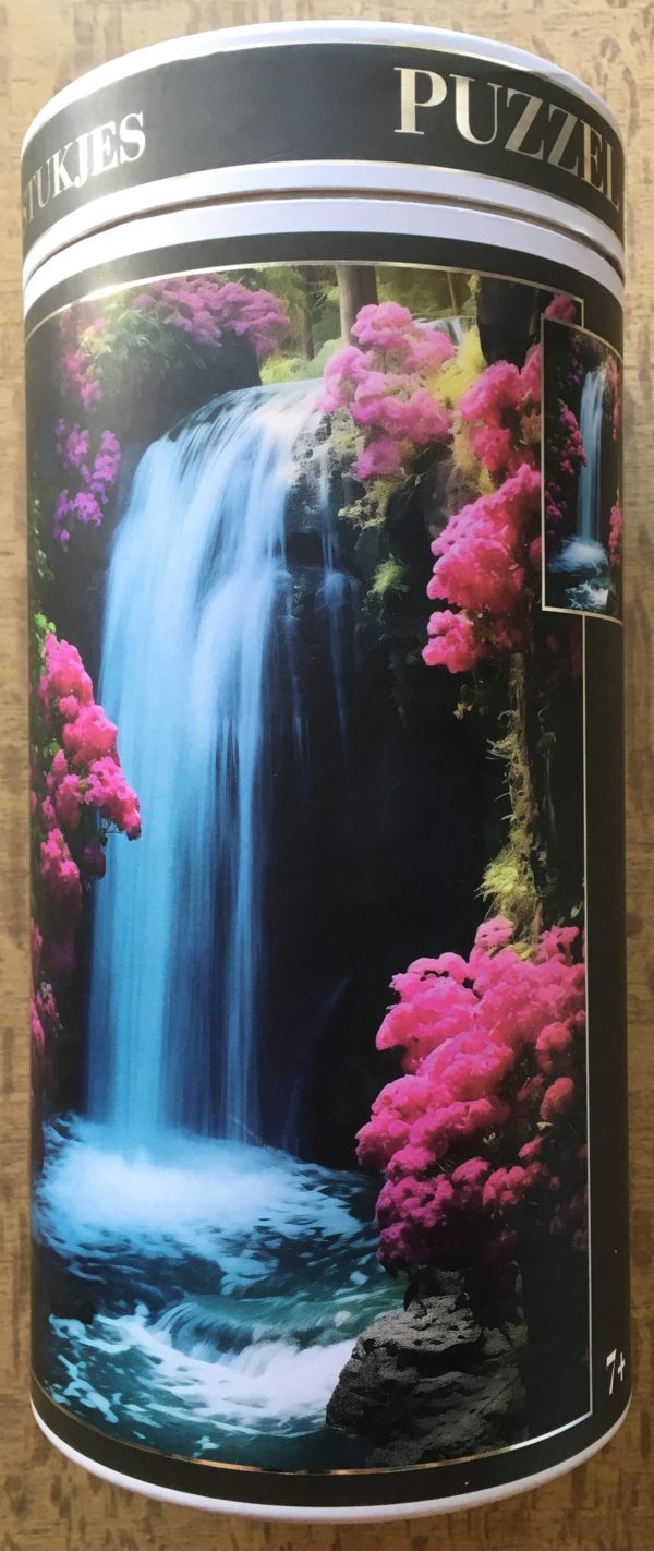 Image of the puzzle 1000, Avec, Waterfall, Complete, Picture of the box