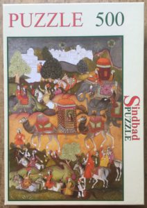 Image of the puzzle 500, Sindbad, La Reine de Saba se rendant chez le Roi Salomon, Complete, Picture of the box