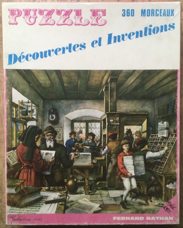 Image of the puzzle 360, Nathan, Gutenberg 1455, bu Kees Kelfkens, Complete, PIcture of the box
