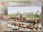 Image of the puzzle 1000, Jumbo, The Boating Party, Windsor Castle, by Gary Cartwright, Complete, Picture of the box