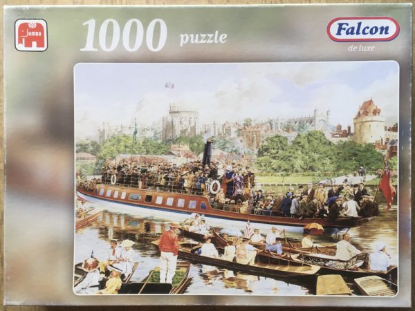 Image of the puzzle 1000, Jumbo, The Boating Party, Windsor Castle, by Gary Cartwright, Complete, Picture of the box