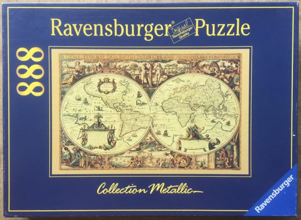 Image of the puzzle 888, Ravensburger, Historic World Map, by Nicholas van Geelkercken, Complete, Picture of the box