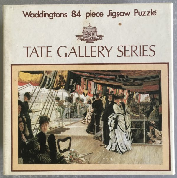 Image of the puzzle 84, Waddingtons, The Ball on Shipboard, by James Tissot, Incomplete, Picture of the box