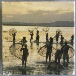 Image of the puzzle 100, Waddingtons, Fisherman at Sunset, Kenya, by George Holton, Complete, Picture of the box