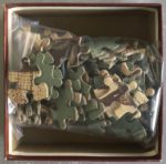 Image of the puzzle 100, Waddingtons, Fisherman at Sunset, Kenya, by George Holton, Complete, Picture of the bag