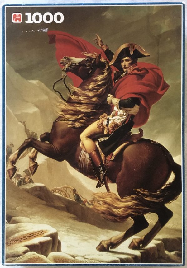 Image of the puzzle 1000, Jumbo, Napoleon crossing the Alps, by Jacques-Louis David, Complete, Picture of the box