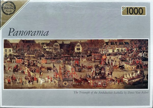 Image of the puzzle 1000, Falcon, The Triumph of the Archduchess Isabella, by Denis van Alsloot, Factory Sealed, Picture of the Box
