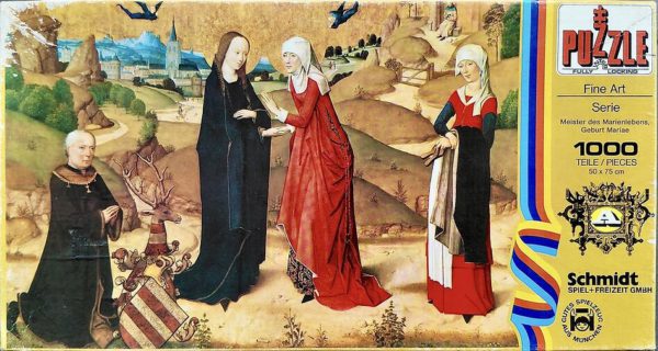 Image of the puzzle 1000, Schmidt, Geburt Mariae, by the Meister des Marialebens, Complete, Picture of the Box