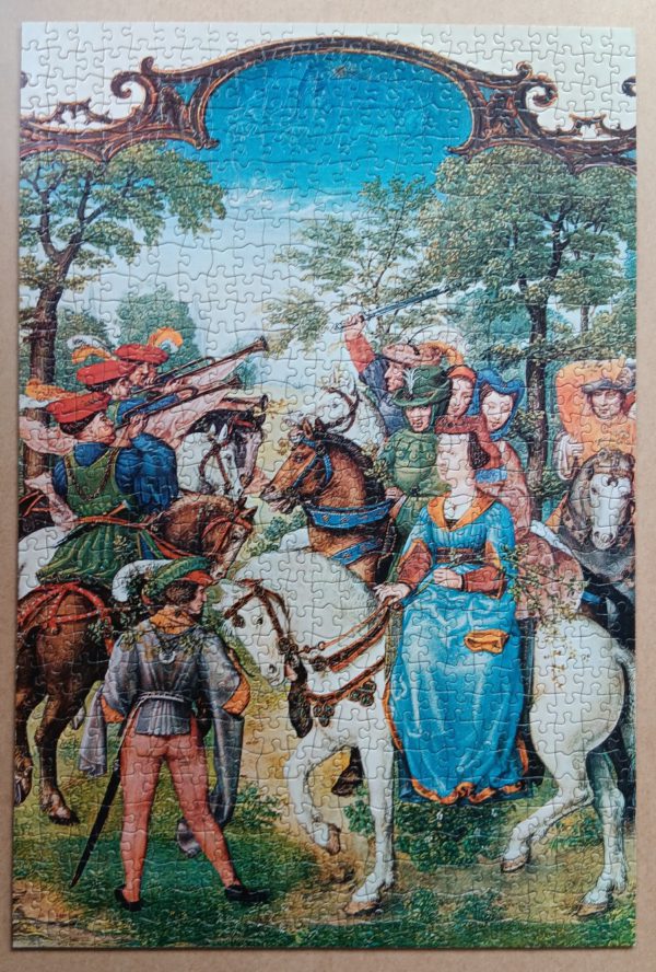 Image of the puzzle 750, Ravensburger, The Ride, Gerard Hoerenbout, Complete, Picture of the puzzle