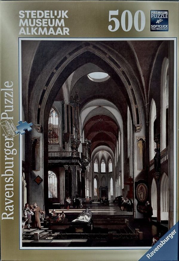 Image of the puzzle 500, Ravensburger, Church Interior, by Emanuel de Witte, Complete, Picture of the Box