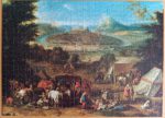 Image of the puzzle 1000, Willeb, The Siege of Besançon, by Martin des Batailles, Complete, Picture of the Assembled Puzzle