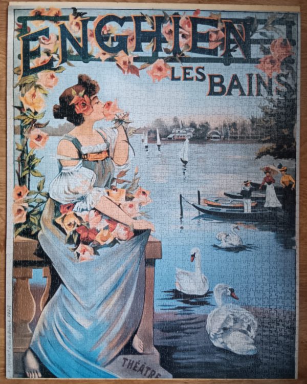 Image of the puzzle 2000, Nathan, Enghien les Bains Poster, Tournon, Complete, Picture of the puzzle