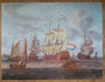 Image of the puzzle 2000, Nathan, Frigate in Amsterdam, by Abraham Storck, Complete, Picture of the Assembled Puzzle