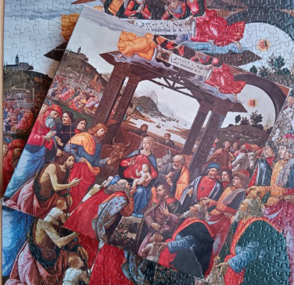 Image of the puzzle 500, Springbok, Adoration of the Magi, by Domenico Ghirlandaio, Complete, Picture of the Box
