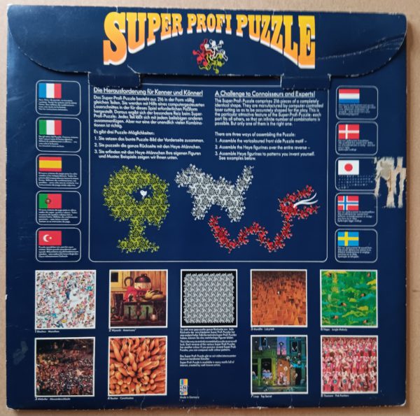 Image of the puzzle 216, Heye, The Battle of Alexander, by Altdorfer, Complete, Picture of the back of the box