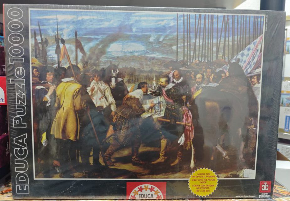 10000, Educa, The Surrender of Breda, Diego Velázquez, Factory Sealed, Listed by TuMeCompletas Image of the puzzle 10000, Educa, The Surrender of Breda, Diego Velázquez, Factory Sealed, Picture of the box