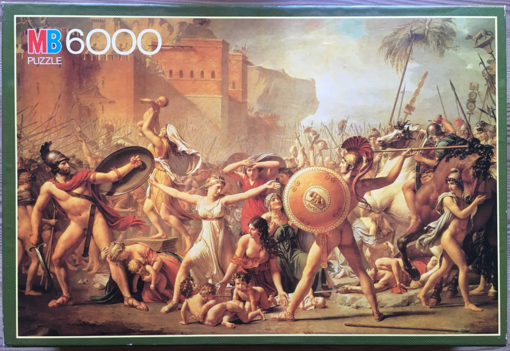 6000, MB, The Intervention of the Sabine Women, by David, Sealed Bag, Listed by SrB Puzzles Image of the puzzle 6000, MB, The Intervention of the Sabine Women, by David, Sealed Bag, Picture of the Box