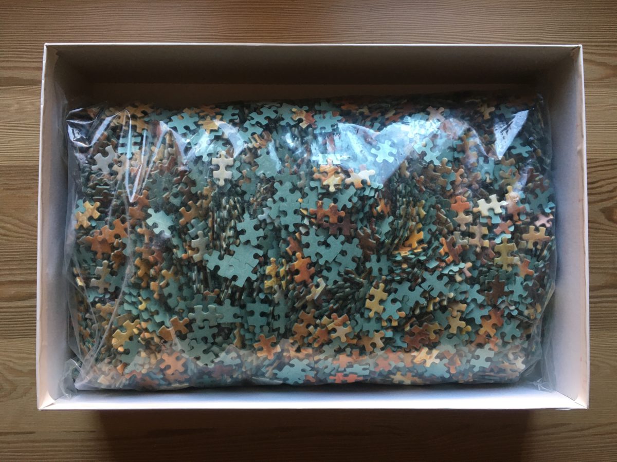 Image of the puzzle 6000, MB, The Intervention of the Sabine Women, by David, Sealed Bag, Picture of the Bag