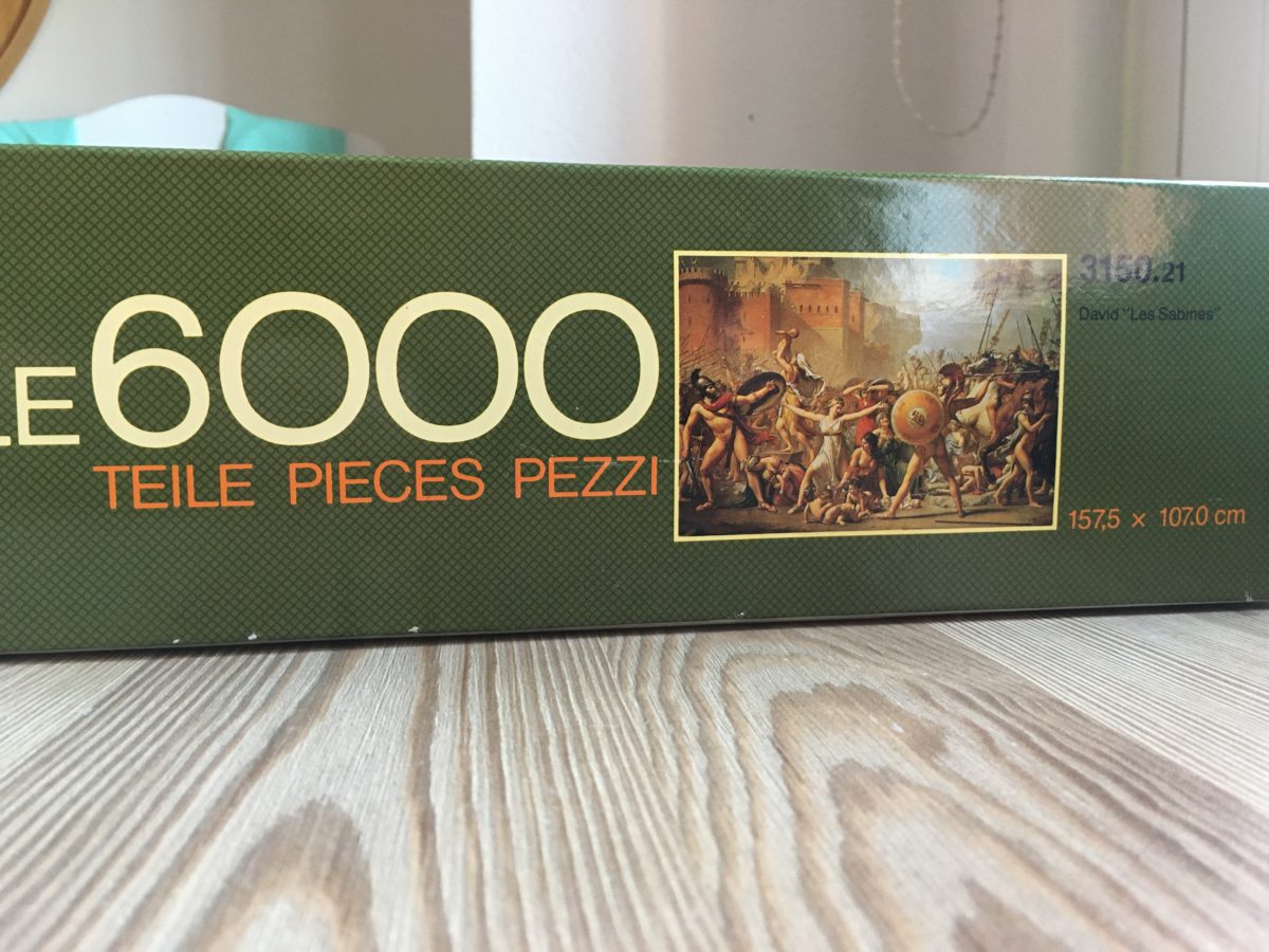 Image of the puzzle 6000, MB, The Intervention of the Sabine Women, by David, Sealed Bag, Picture of the Box
