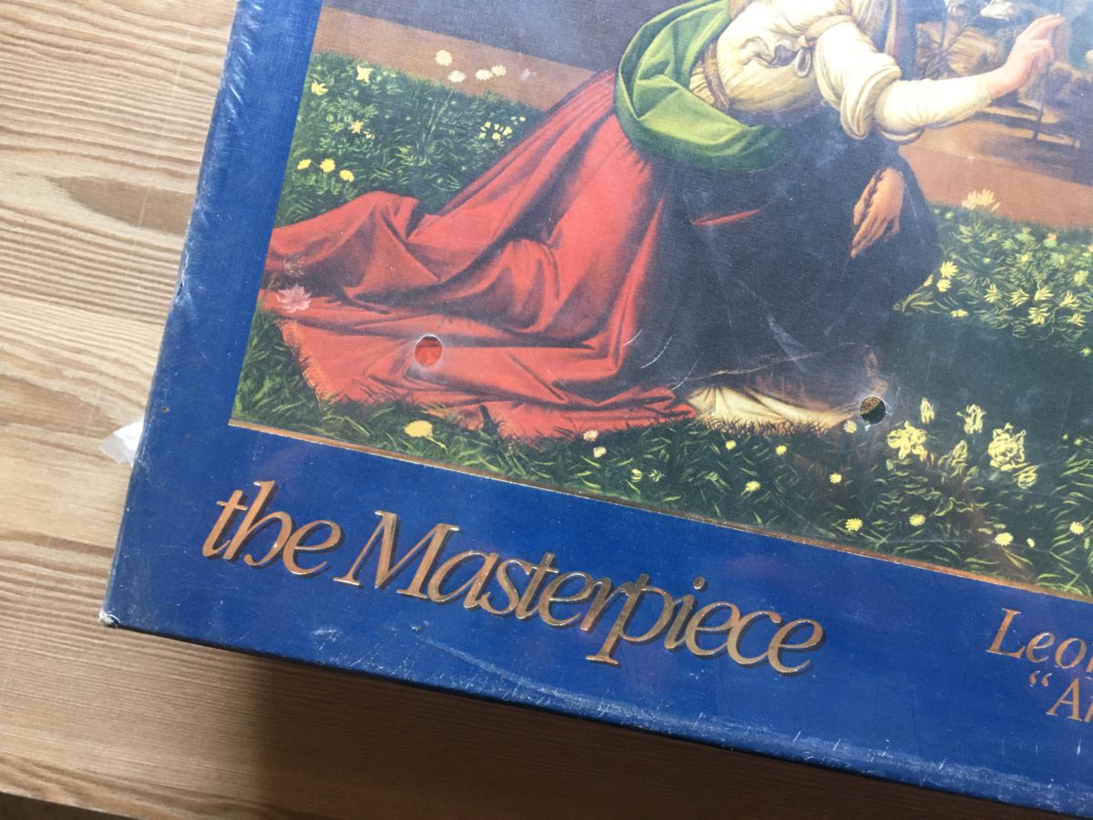 Image of the puzzle Image of the puzzle 13200, Clementoni, The Annunciation, by Leonardo da Vinci, Factory Sealed, Detail of the box