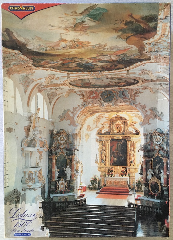 1500, Chad Valley, Baroque Church, Complete, 2025-08-25 Image of the puzzle 1500, Chad Valley, Baroque Church, Complete, Picture of the box