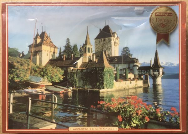 Image of the puzzle 3000, Waddingtons, Oberhofen Castle, Switzerland, Factory Sealed, Picture of the box