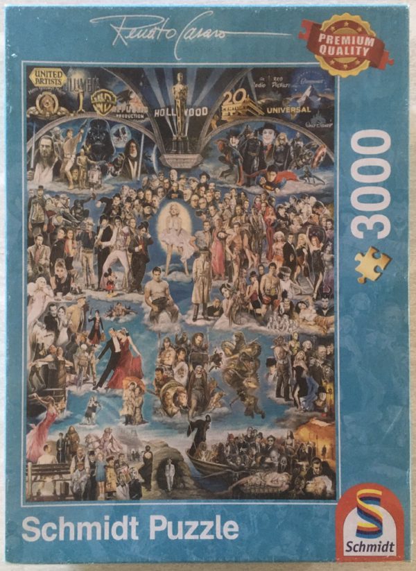 Image of the puzzle 3000, Schmidt, Hollywood XXL - The Universe of Glory, by Renato Casaro, Factory Sealed, Picture of the box