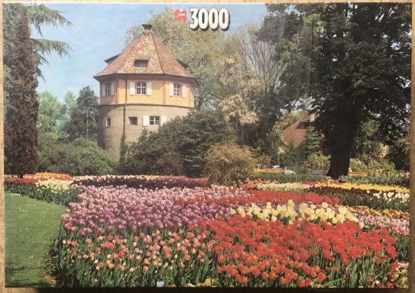 Image of the puzzle 3000, Jumbo, Tulip Garden, Factory Sealed, Picture of the box