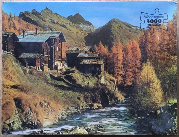 Image of the puzzle 3000, Waddingtons, Blatten Lötschental, Switzerland, Complete, Picture of the box