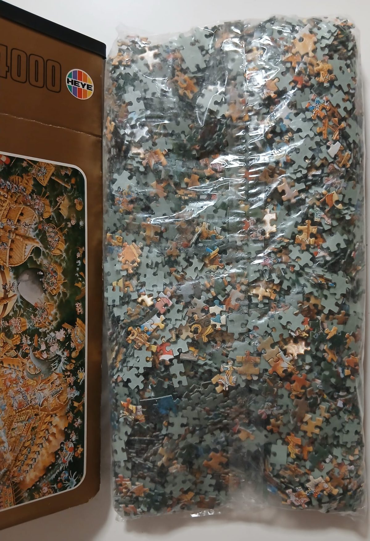 Image of the puzzle 4000, Heye, Trafalgar, Michael Ryba, Sealed Bag, Picture of the bag