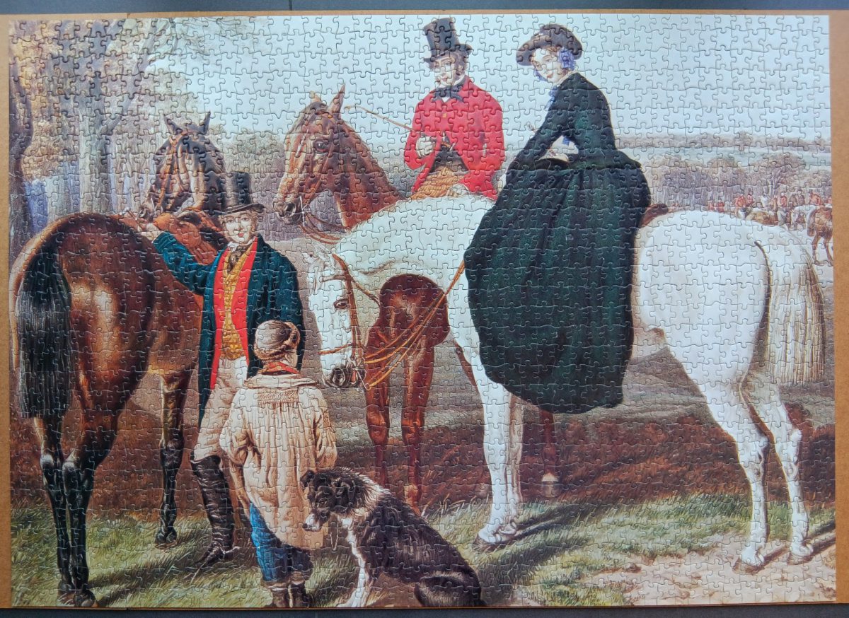 Image of the puzzle 1500, Pelikan, Fox Hunt, John Frederick Herring, Complete, Picture of the puzzle