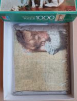 Image of the puzzle 1000, MB, In Disgrace, Charles Burton Barber, Complete, Picture of the pieces
