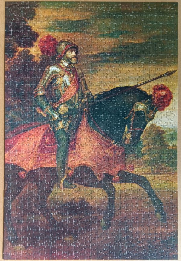Image of the puzzle 1000, F.X. Schmid, Kaiser Karl V, by Titian, Complete, Picture of the Assembled Puzzle