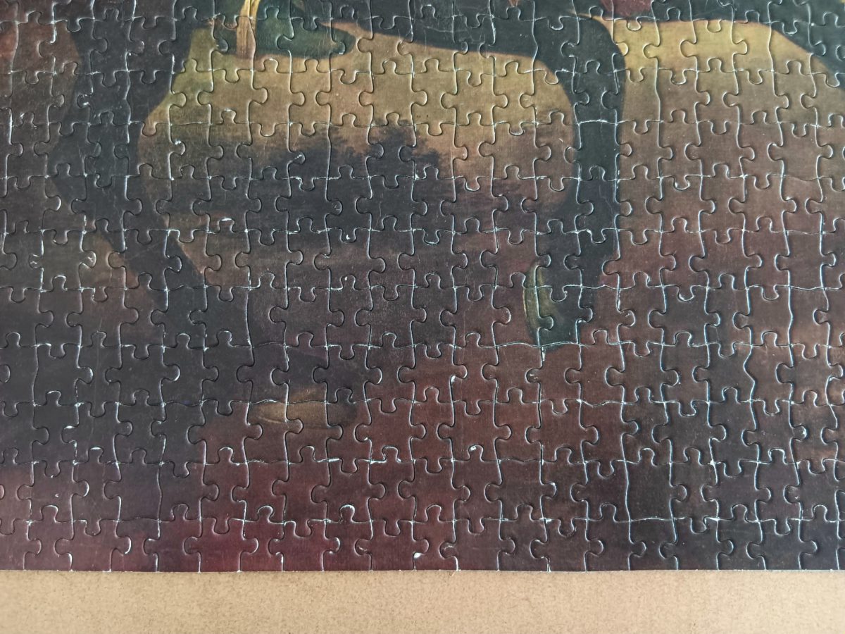 Image of the puzzle 1000, F.X. Schmid, Kaiser Karl V, by Titian, Complete, Detail of the Assembled Puzzle