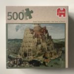 Image of the puzzle 500, Jumbo, The Tower of Babel, by Pieter Bruegel the Elder, Factory Sealed, Picture of the Box