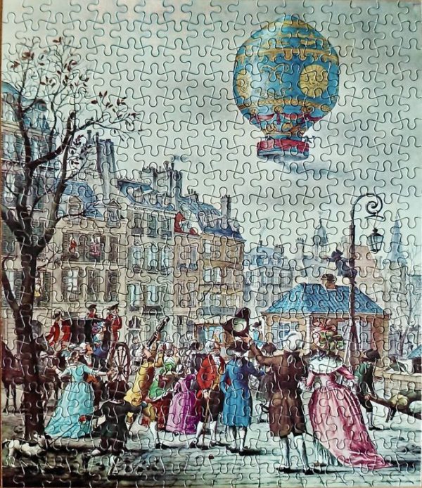 Image of the puzzle 350, Ravensburger, Montgolfier, Paris, 1783, by Kelfkens, Complete, Picture of the Assembled Puzzle
