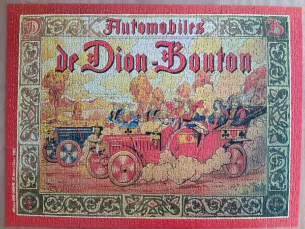 Image of the puzzle 1000, MB, Automobiles de Dion-Bouton, by JOB, Complete, Picture of the Assembled Puzzle