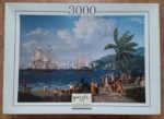 Image of the puzzle 3000, Nathan, The Fleet's Arrival in the Islands, by Alaux, Sealed Bag, Picture of the Box