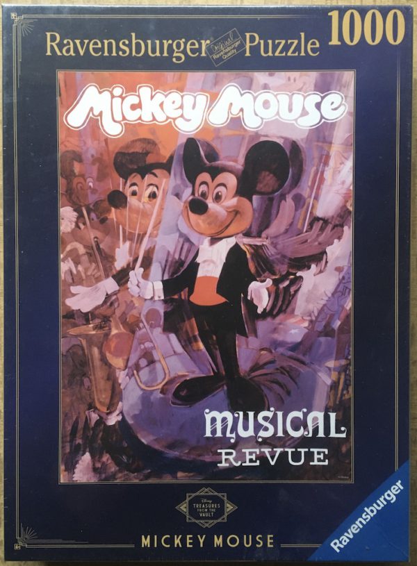 Image of the puzzle 1000, Ravensburger, Mickey Mouse Revue, by Disney, Factory Sealed, Picture of the box