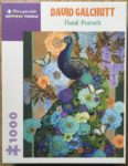 Image of the puzzle 1000, Pomegranate, Floral Peacock, by David Galchutt, Complete, Picture of the box