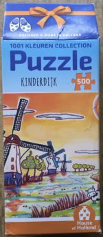 Image of the puzzle 500, House of Holland, Kinderdijk, by Eveline Bouwkamp, Complete, Picture of the box