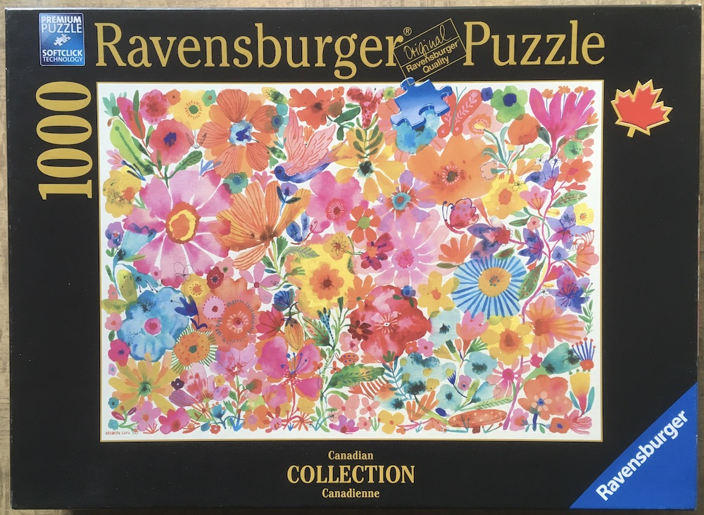 1000, Ravensburger, Blossoming Beauties, Carolyn Gavin, Complete, 2025-01-05 Image of the puzzle 1000, Ravensburger, Blossoming Beauties, Carolyn Gavin, Complete, Picture of the box