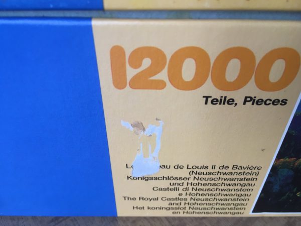 Image of the puzzle 12000, Ravensburger, The Royal Castles Neuschwanstein and Hohenschwangau, Sealed Bag, Detail of the box