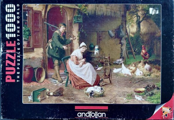Image of the puzzle 1000, Anatolian, Farmyard Scene, by Cole, Complete, Picture of the Box