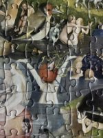 Image of the puzzle 1000, Tucker's Fun Factory, Garden of Delight, by Hieronymus Bosch, Complete, Detail of the Completed Puzzle