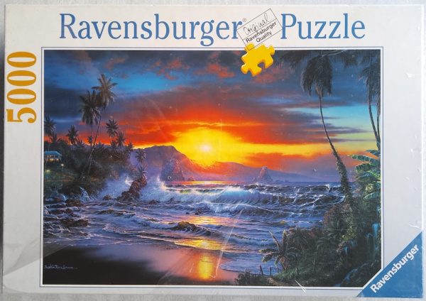 Image of the puzzle 5000, Ravensburger, Daybreak, by Christian Riese Lassen, Factory Sealed, Picture of the box