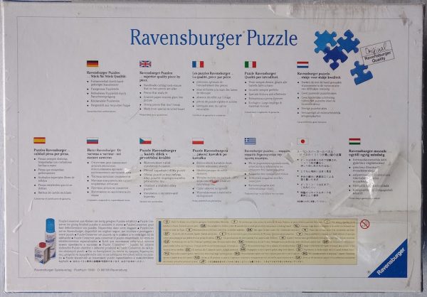 Image of the puzzle 5000, Ravensburger, Daybreak, by Christian Riese Lassen, Factory Sealed, Picture of the back